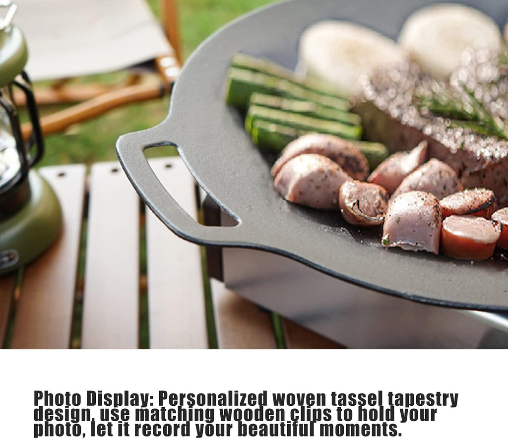 Round BBQ Grill Pan, Nonstick Grill Circular Iron Heat Resistant Grilling Tray for Korean BBQ/Teppanyaki Pan, Pork Belly Pancakes, for Home Outdoor Stoves