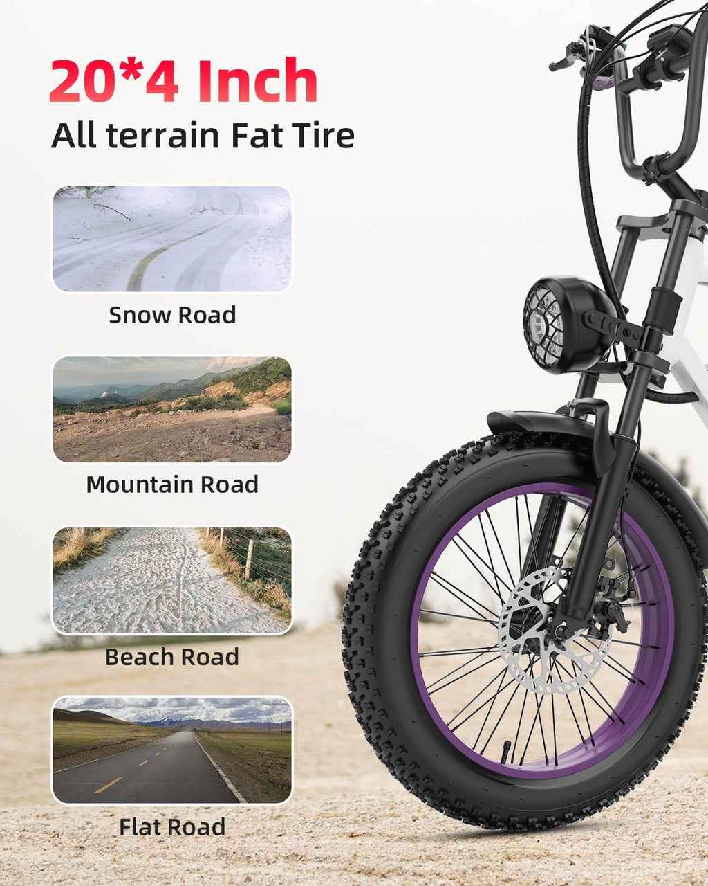 AMYET V9-G60 Electric Bike for Adults, 48V 20Ah(960WH) Ebike with Removable Battery, 20' Fat Tire E Dirt Bike,Dual Shock Absorber, Adults Electric Bike with UL 2849 Certificaed