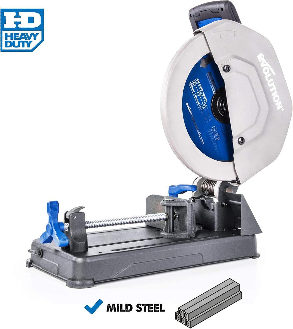 Evolution S355CPSL – Heavy Duty 14 Inch Metal Cutting Chop Saw W/ 14 Inch Carbide-Tipped Blade | Dry Cut | Miter 45° | Chop Saw For Cutting Metal – Accurate. Powerful. Reliable