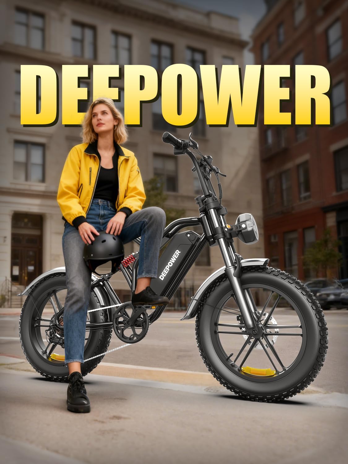 Rideon Electric Bike for Adults,1500W Peak Motor Ebike, Up to 120Miles 32MPH, Fat Tire Electric Bike with 48V 13AH /20AH/25AH Removable Battery