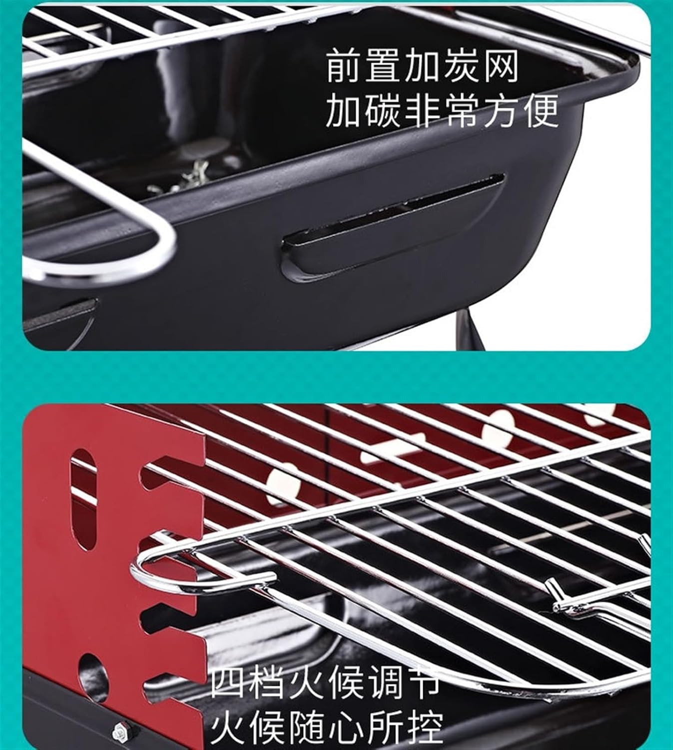 Portable Charcoal Grill Outdoor Portable Charcoal Grill Barbecue Grill Perfect for Camping Travel Garden BBQ Grill for Outdoor