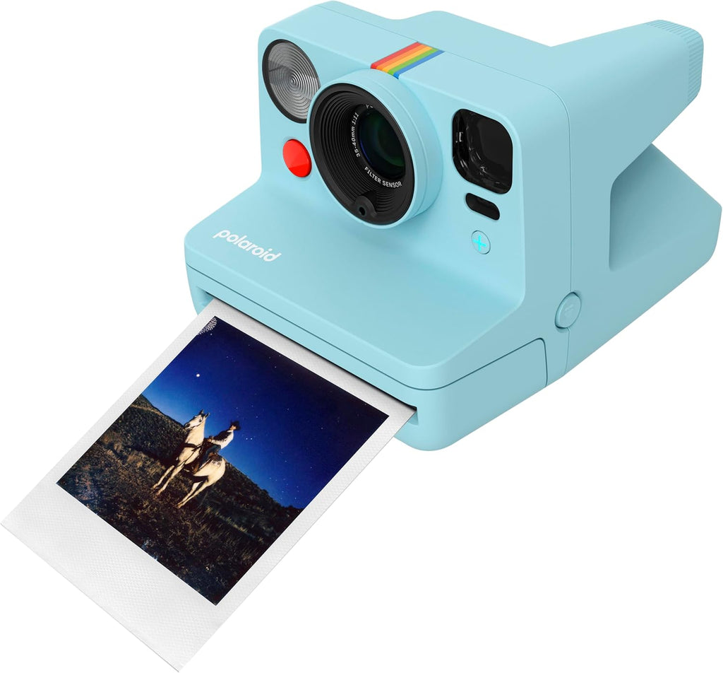 Polaroid Now+ 3rd Generation I-Type Instant Film Camera - Bluetooth Connected App Controlled - Arctic Blue - Camera Only No Film (9163)