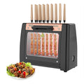 ERICAT Electric Barbecue Grill, Portable Grill Kebab Machine with Silicone Oil Brush and 16 Baking Skewers, 360° Auto Rotate and Even Heating, Roasting 16 Skewers at A Time, for Bonfire and Patio