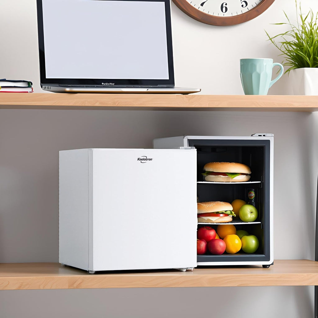 Koolatron Refrigerator - Mini Fridge With Freezer For Kitchen, Bedroom, office, Dorms, Cool Storage For Wine, Beverages, Compact Free Standing, Neveras Pequeñpara, 1.7 Cubic Feet Capacity, White