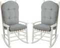 ARDEN Oceantex Indoor/Outdoor Plush Modern Tufted Adirondack Cushion, 2-Pack, 21.5 x 19, Water Repellent, Rain Proof, Fade Resistant Cushion For Rocking Chair Or Adirondack Pebble Gray