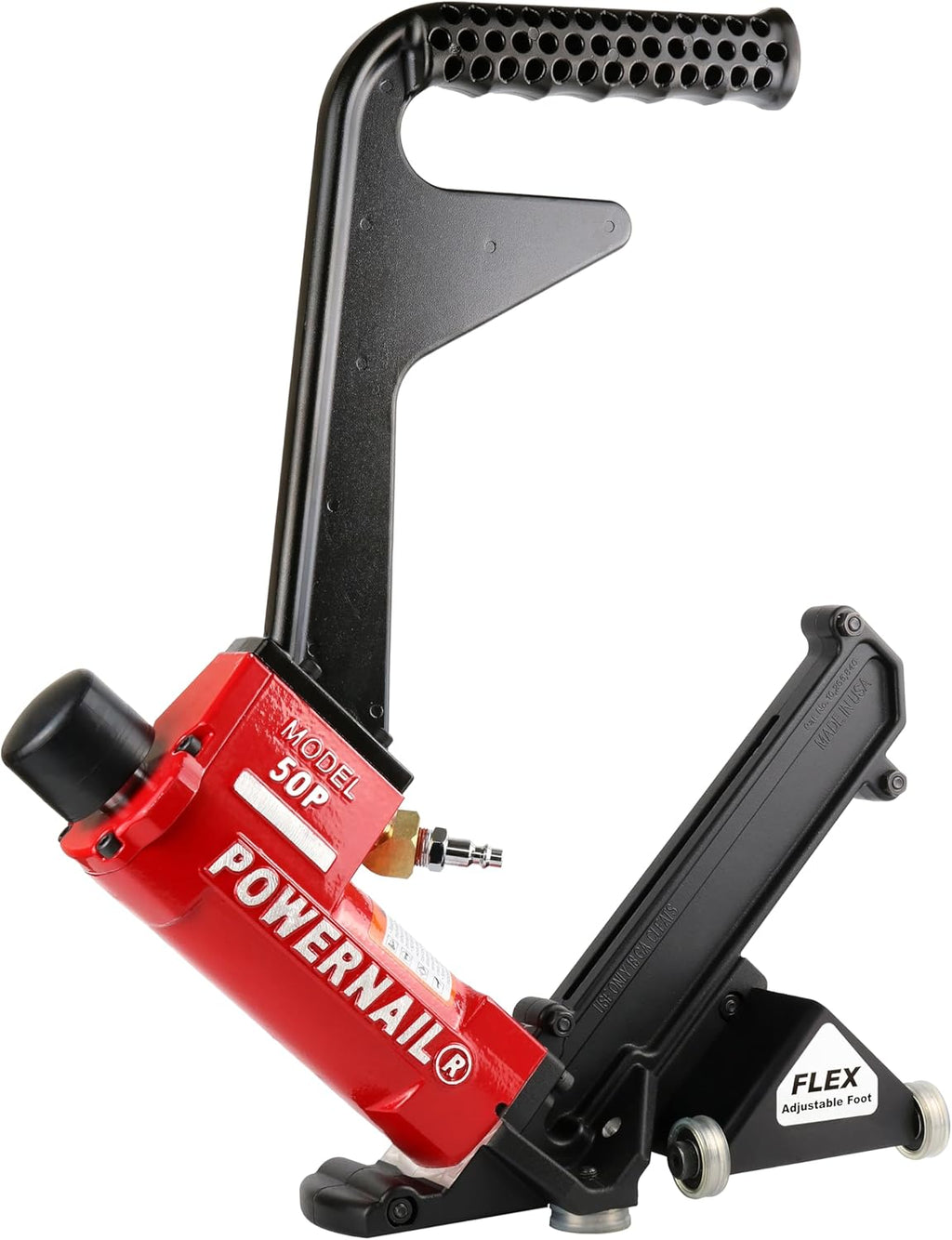 Powernail 50P2FLEXPRXLW Pneumatic 18 Gauge L-Cleat Flooring Nailer with Flex Power Roller Adjustable Base