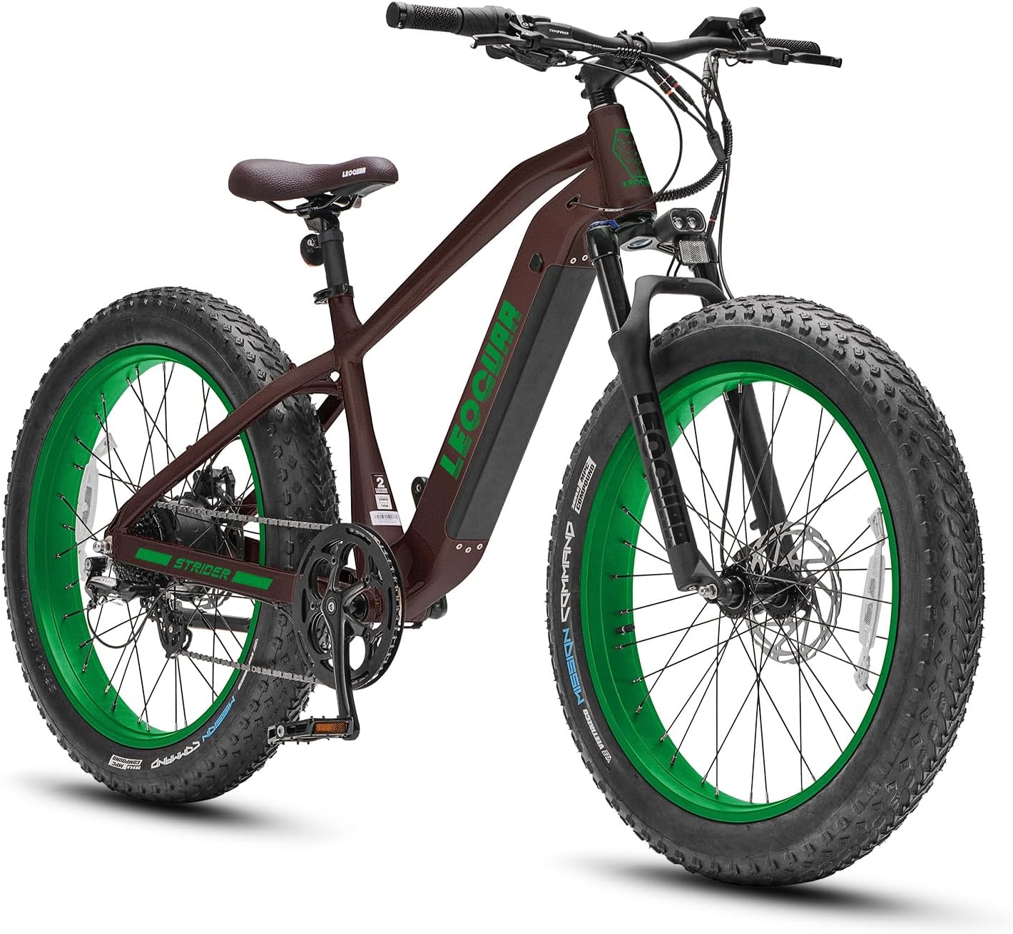 LEOGUAR 1000W Electric Bike for Adults, 26' Fat Tire Off-Road Ebike with Japanese Dapu Motor, 48V 720Wh LG Battery, 35MPH Max Speed, 60 Mile Range, Front Suspension, Smart LCD, Tektro Hydraulic Brakes