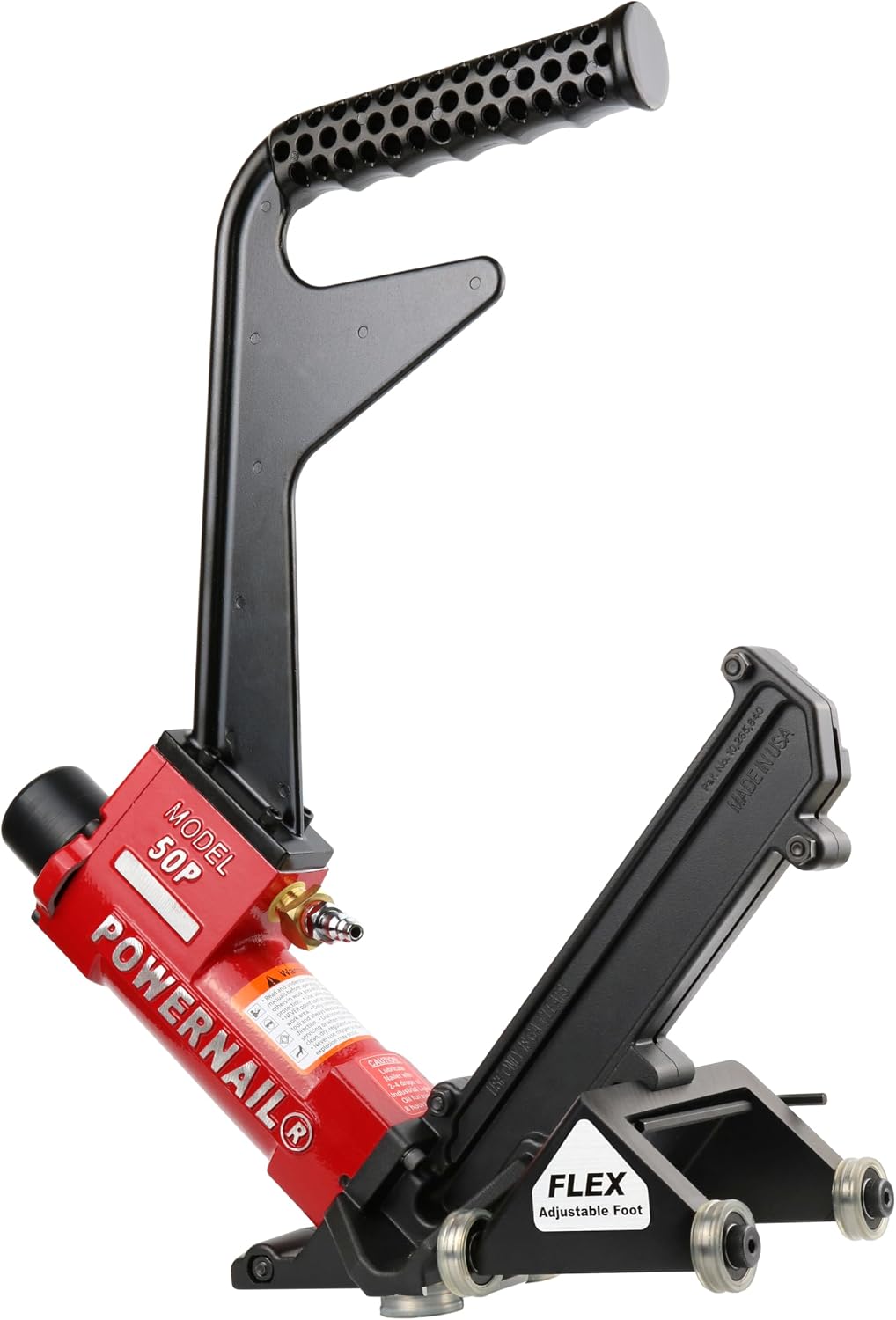 Powernail 50P2FLEXPRXLW Pneumatic 18 Gauge L-Cleat Flooring Nailer with Flex Power Roller Adjustable Base