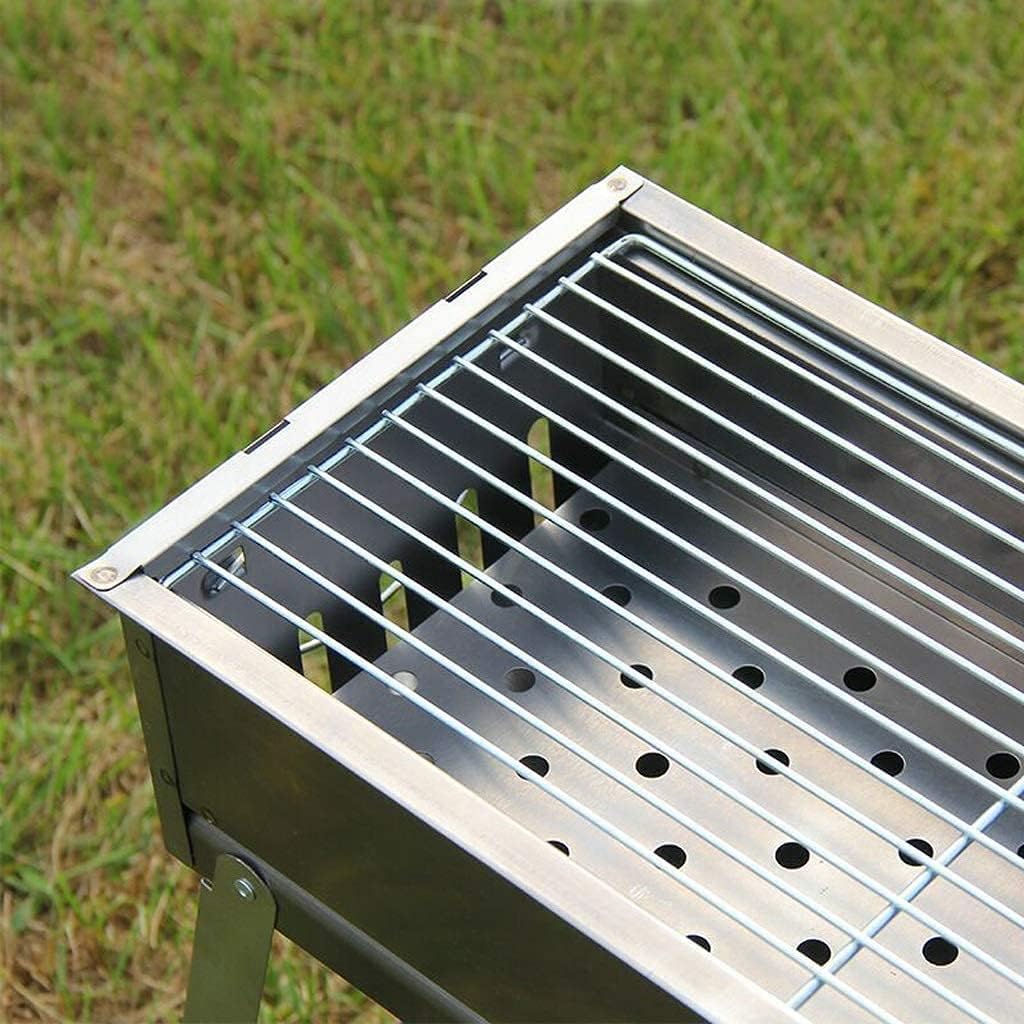 IRYZE Portable Charcoal Grill Home Barbecue Charcoal Barbecue Grill Shelf Outdoor Grill 3-8 People BBQ Utensils BBQ Grill for Outdoor (Size : 48cm)