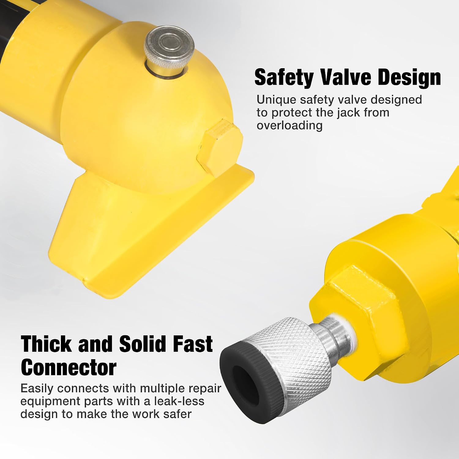 YELLOW JACKET 4 ton Hydraulic Ram Jack Pusher Puller Auto Body Frame Repair Tool Porta Power Kit with Blow Mold Carrying Storage Case for Car Repair,Truck,Farm