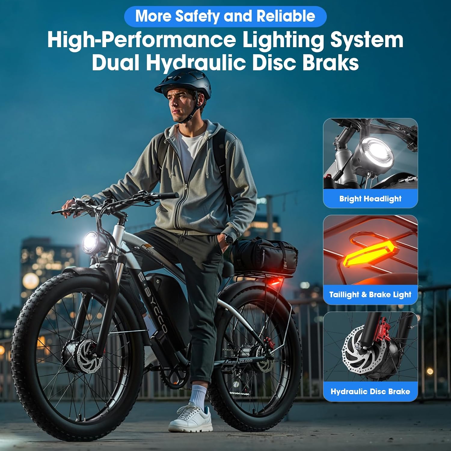 6000W Peak Dual Motor Electric Bike for Adults, 24' Fat Tire Ebikes 52V 32AH, Fast 45 MPH, 100 Miles Long Range, Hydraulic Brake, Pedal Assist Electric Bicycle for Off-Road Mountain Snow Commuter