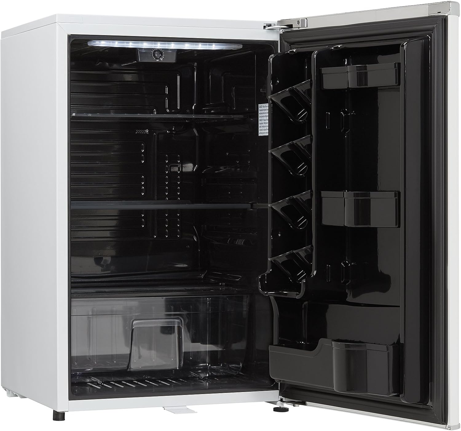 Danby DAR044A6PDB 4.4 Cu.Ft. Mini Fridge, Compact Refrigerator For Bedroom, Living Room, Bar, Dorm, Kitchen, Office, E-Star In Pearl White With Lock