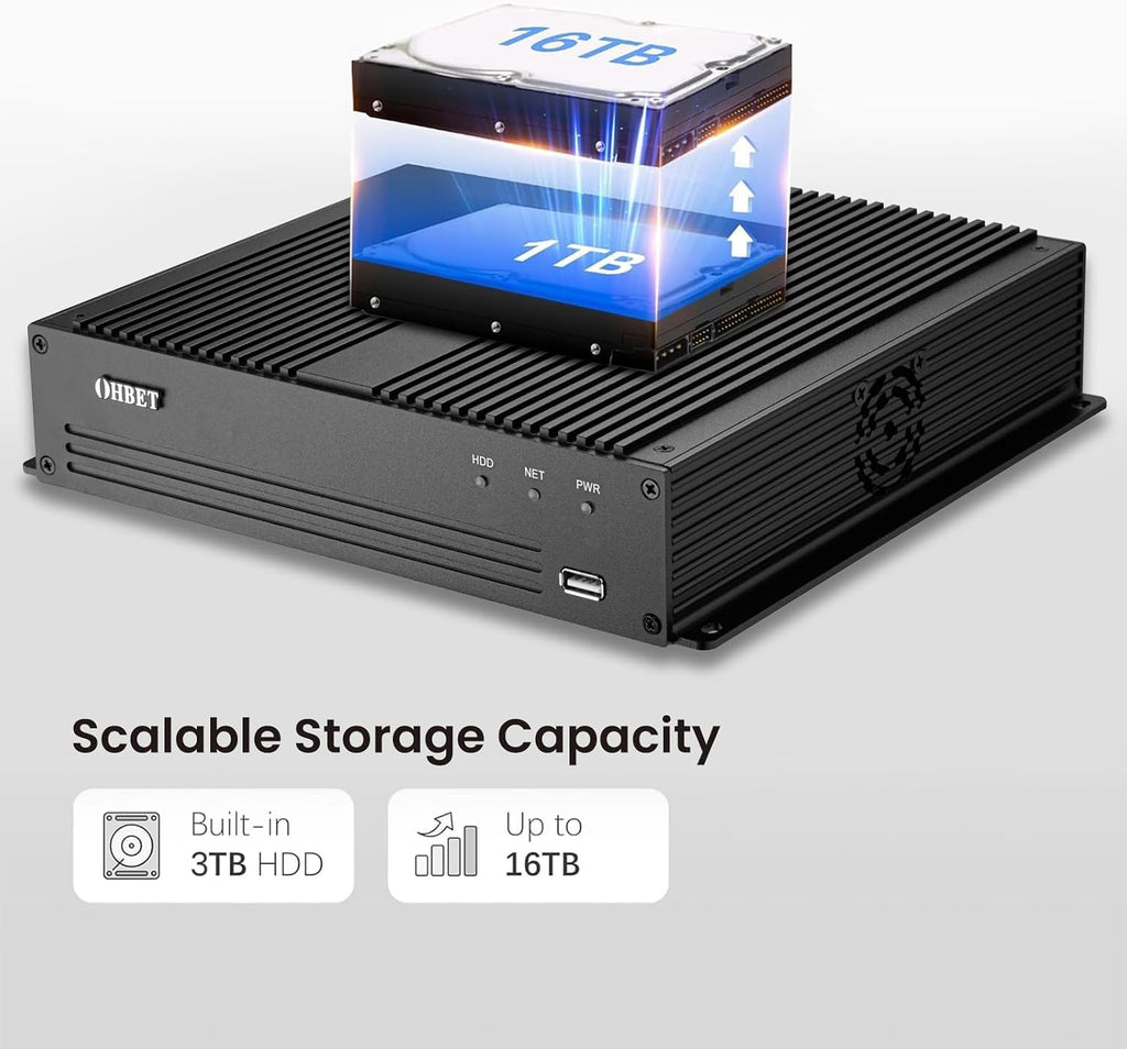 DahuaSecurity Advanced 16Ch 8 PoE Port Digital Video Recorder with 3TB HDD 4K HDMI Output and Smart Surveillance Features NVR for Home Security Camera System (NVR-16ch-8POE-3)