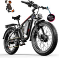 Electric Bike, 60V 20Ah 6000W Dual Motors, 26' Fat Tires Fast Ebike, Max 50mph 35-100 Mile Range, Full Suspension Hydraulic Brakes, for Off-Road Mountain Riding Adventures