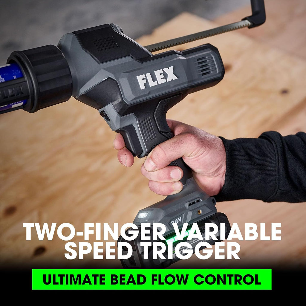 FLEX 24V Cordless 10 oz Caulk and Adhesive Gun, Tool Only - FX6211-Z