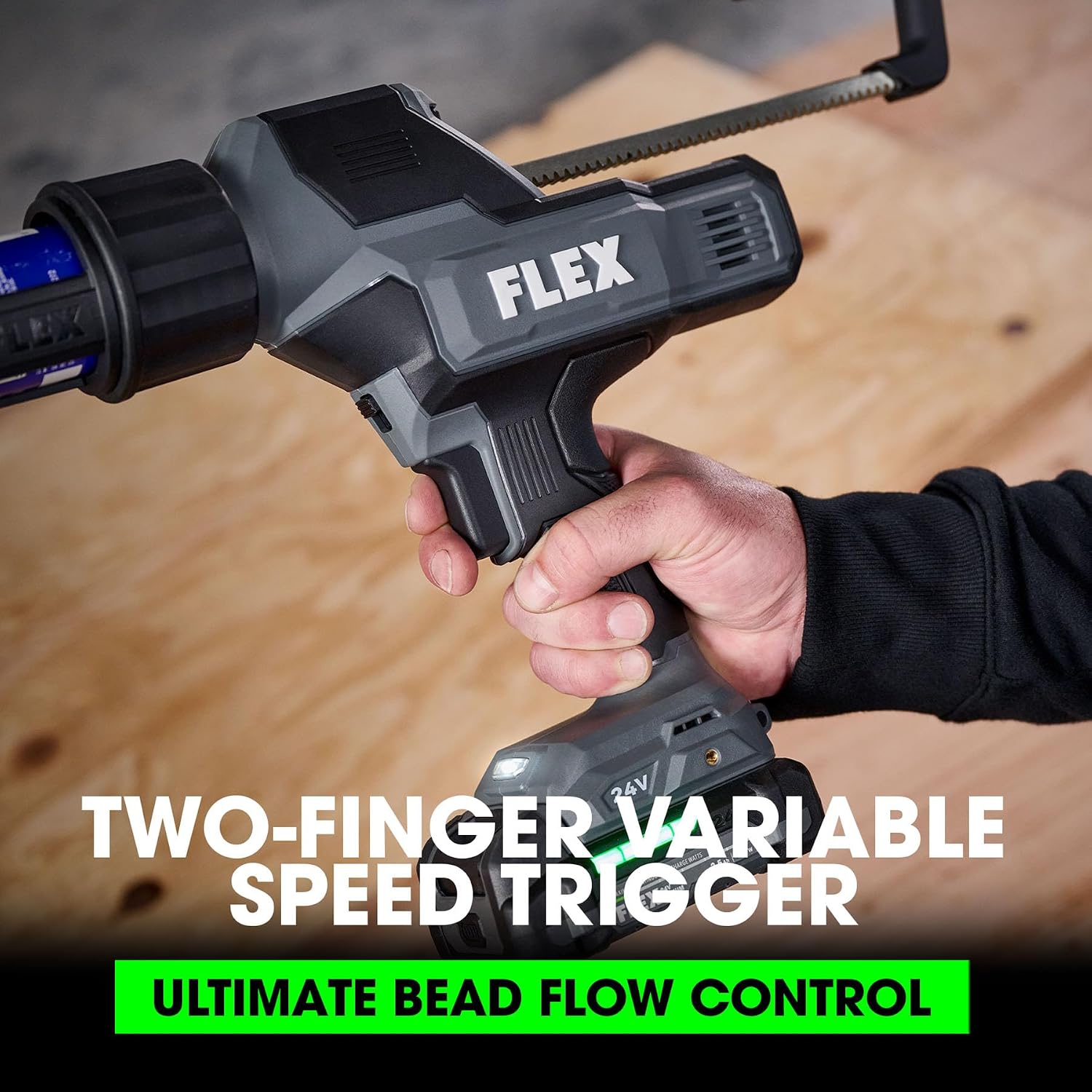FLEX 24V Cordless 10 oz Caulk and Adhesive Gun, Tool Only - FX6211-Z