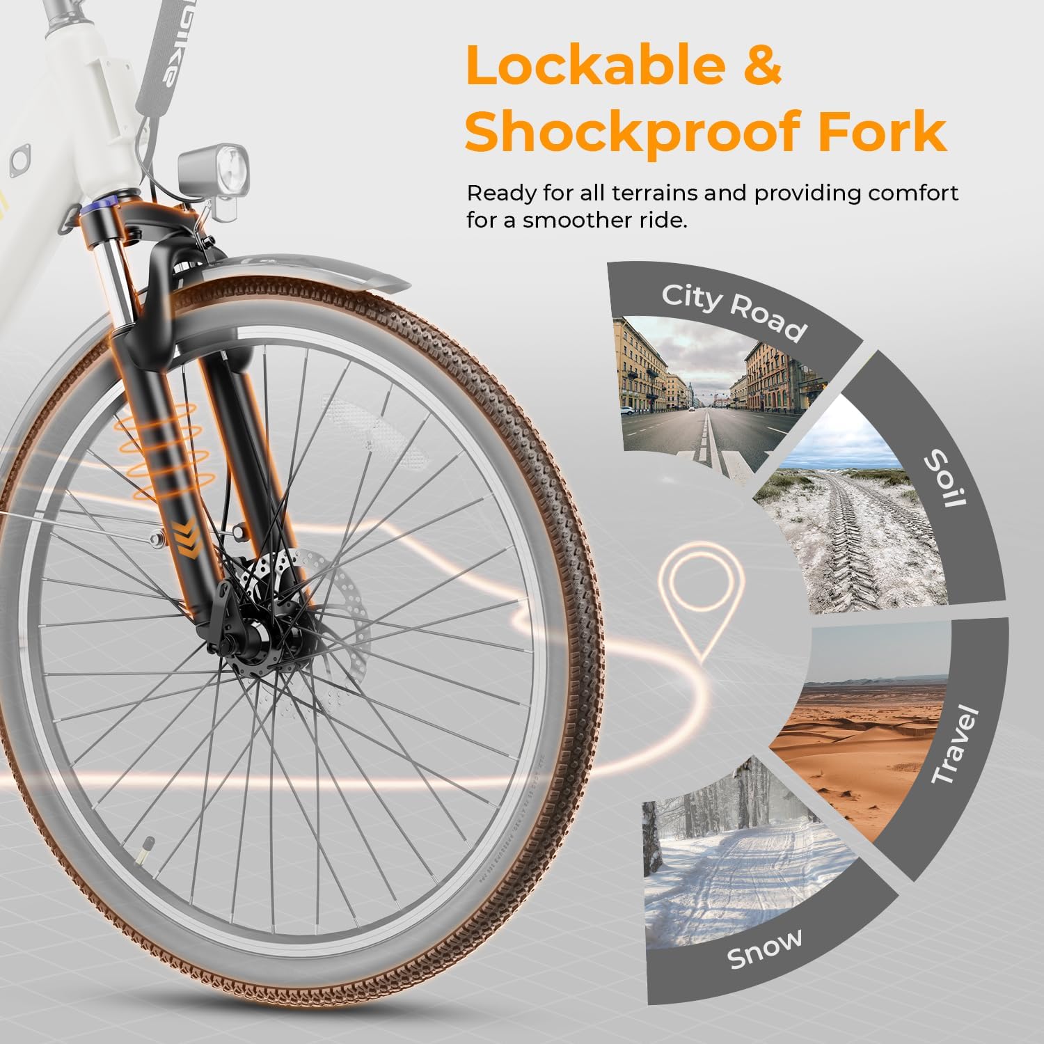 Heybike Cityscape 2.0 Electric Bike for Adults with Peak 1200W Motor, 468Wh Removable Battery, 50Miles 26' Electric Commuter Bike, 7-Speed,UL Certified