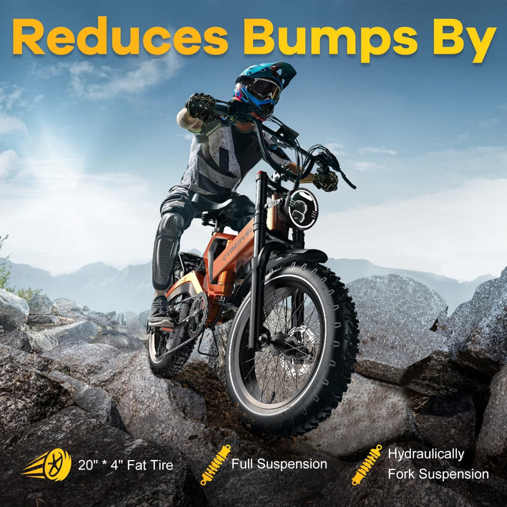 1000W(Peak 2000W)Folding Electric Bike for Adults,35MPH 100Mile,48V 25Ah Removable Battery,20' x 4.0 Fat Tire Foldable Electric Bicycle,8-Speed Electric Mountain E-Bike,UL Certified Commuter Ebikes