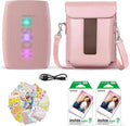 Fujifilm Instax Mini Link 3 Smartphone Printer Rose Pink + Fuji Film Value Pack (20 Sheets)+ Shutter Accessories Bundle, Incl. Protective Case, 20 Sticker Frames, USB Type C Cable