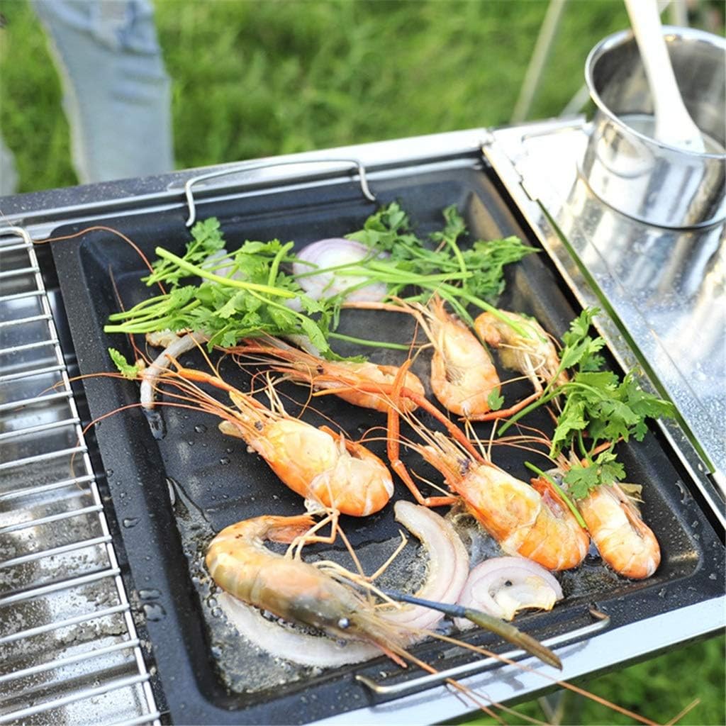 30X25CM BBQ Frying Grill Plate Korean BBQ Frying Pan Non-Stick Grill Plate Kitchen Cooking Easy to Clean Picnic Outdoor Barbecue