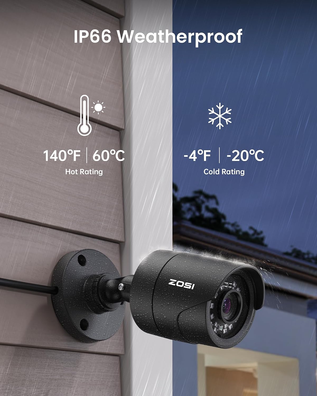 ZOSI H.265+ 1080p 16 Channel Home Security Camera Outdoor Indoor, 16CH CCTV DVR with AI Human Vehicle Detection and 16 x 1080p Surveillance Bullet Camera, 100ft Night Vision, 90° View Angle, 2TB HDD