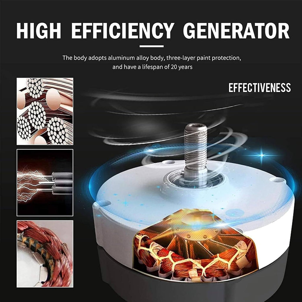 Wind Turbine Generator Kit,3000W Magnetic Levitation Upright Wind Turbine 12V 24V 48V 220V with Waterproof Charge Controller Electricity Producer Equipment for Home RV Roof 24V