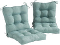 Greendale Home Fashions Outdoor 42x21-inch Seat/Back Chair Cushion (Set of 2), Seafoam