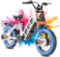 eAhora Juliet Pro 2 EBike - Dual Motor 5400W/1200W 30-43MPH 60V 70Ah 200Mile Long Range Electric Bike for Adults, 20'' Fat Tire Fast Electric Mountain Bike Full Suspension Electric Bicycle