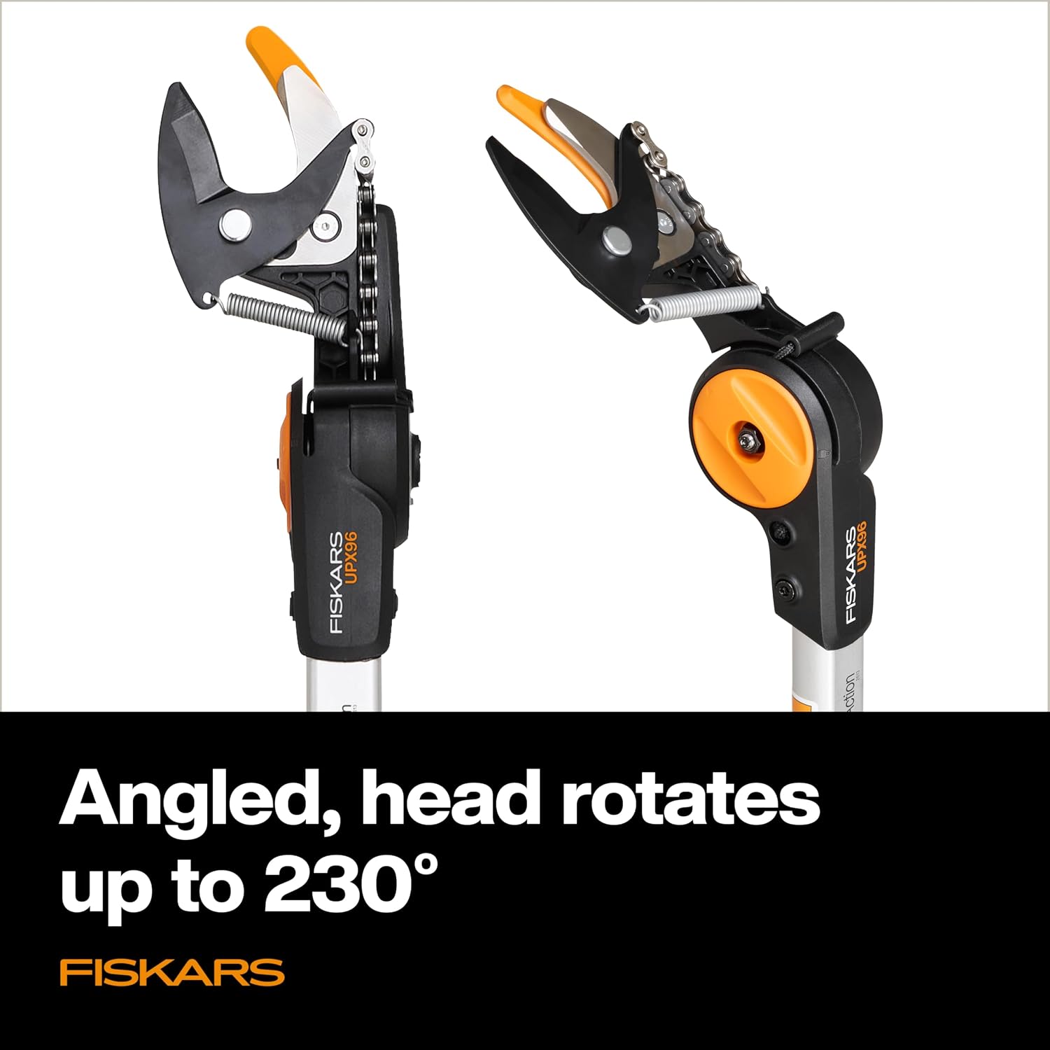 Fiskars 7–13 ft Extendable Tree Pruner, Telescoping Pole Pruner with 2 Cutting Modes for Fast & Powerful Cuts, Long Reach Tree Trimmer for High Branches & Tall Trees, Rotating Head, Garden & Yard Care