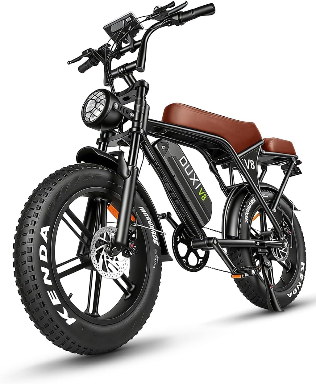 OUXI V8 Series Electric Bike for Adults, E Dirt Bike Peak 500W/1000W, 20/31 MPH, 10.4/15/30 AH Removable Battery, 16''/20' Fat Tire Electric Bike, 7-Speed Gear Electric Bicycles, Dual Disc Brakes