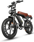 OUXI V8 Series Electric Bike for Adults, E Dirt Bike Peak 500W/1000W, 20/31 MPH, 10.4/15/30 AH Removable Battery, 16''/20' Fat Tire Electric Bike, 7-Speed Gear Electric Bicycles, Dual Disc Brakes