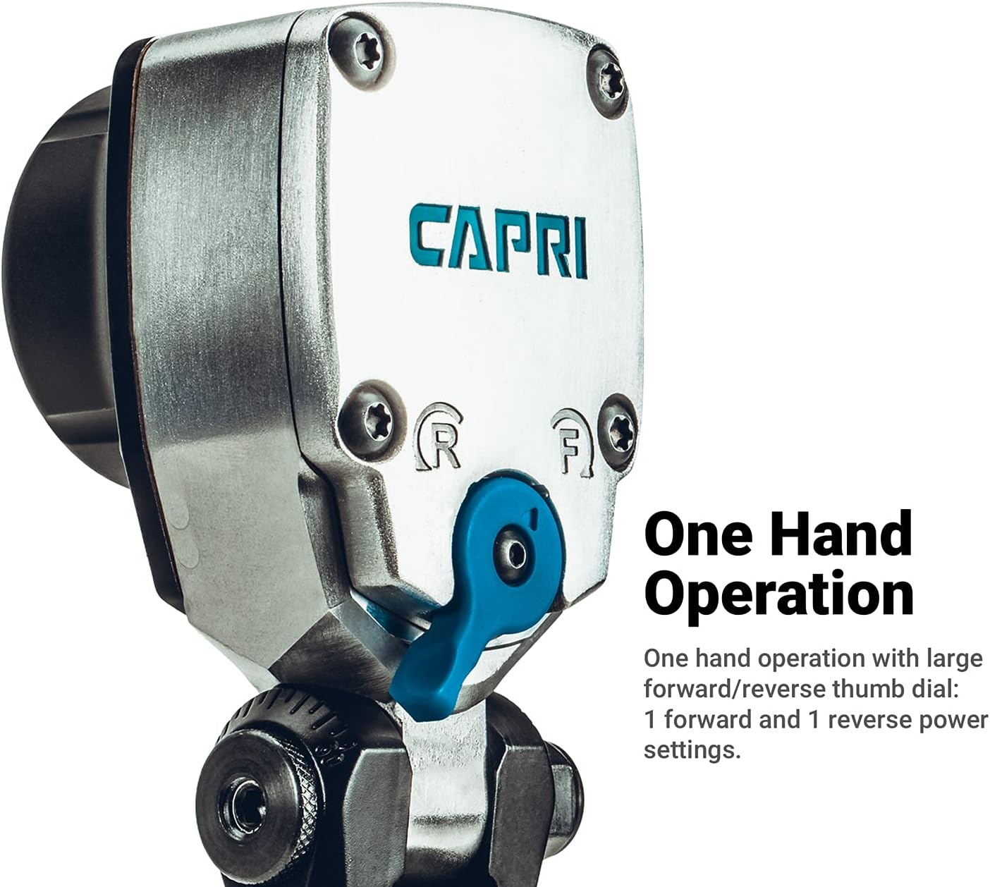 Capri Tools 1/2 in. Flex-Head Air Angle Impact Wrench, 400 ft. lbs.