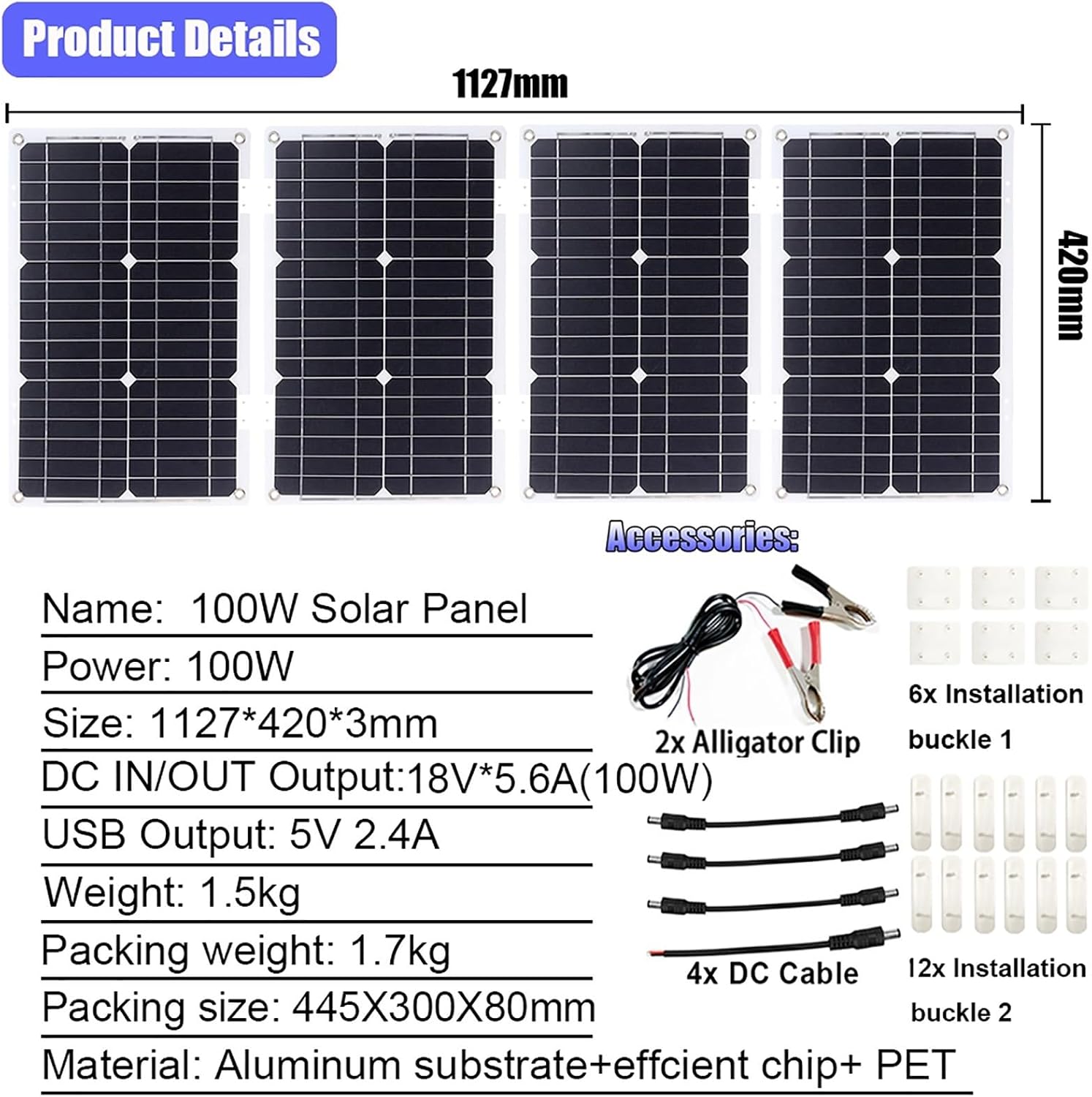 4000W 6000W Complete Solar Inverter Kit 12V to 110V 220V with 50A Controller and 100W Solar Panel for Home and Outdoor Power System(4000W,12V-110V)