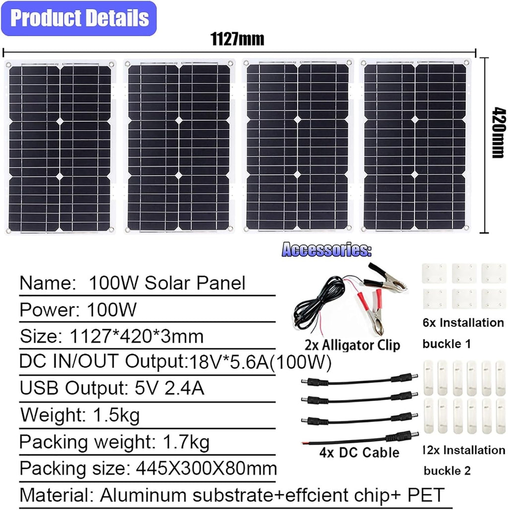 4000W 6000W Complete Solar Inverter Kit 12V to 110V 220V with 50A Controller and 100W Solar Panel for Home and Outdoor Power System(4000W,12V-220V)