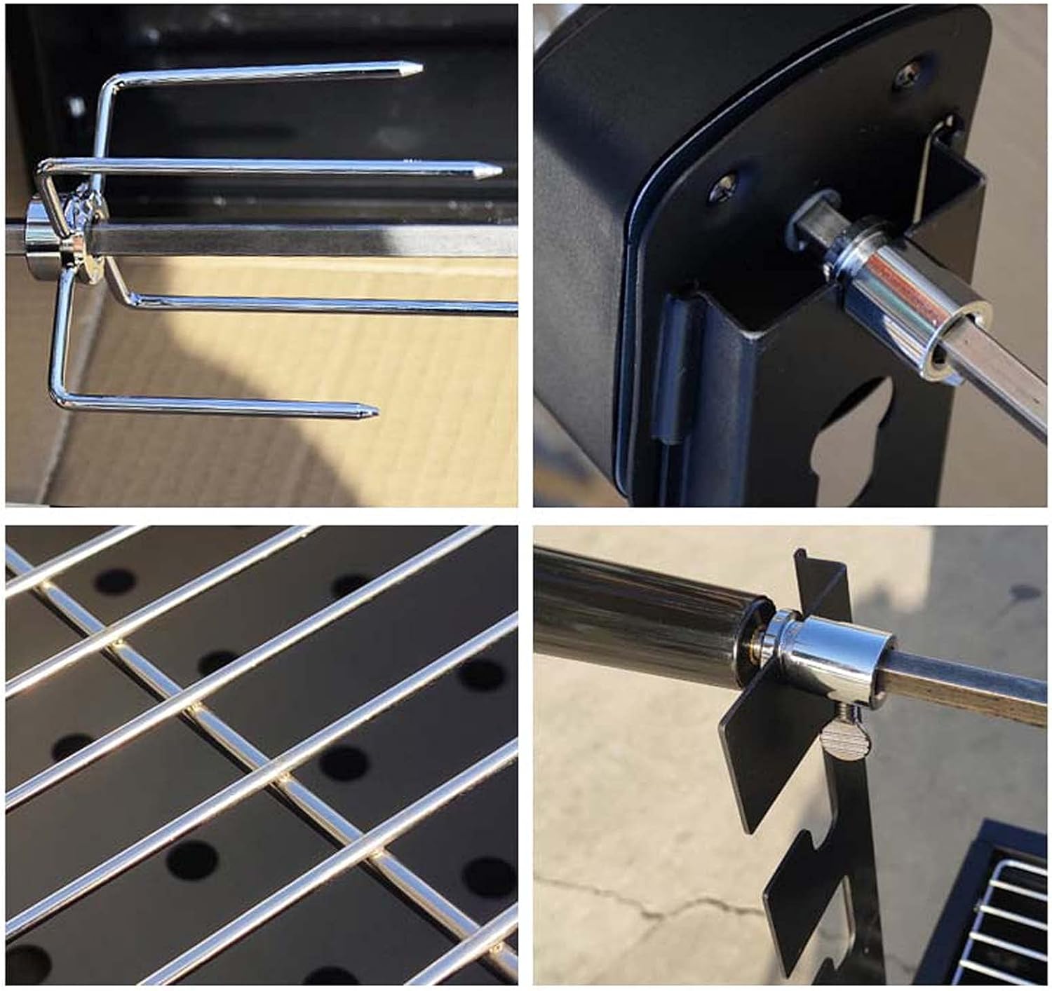 Automatic Household Barbecue Grill with Rotating Motor Roast Lamb Leg Stove, Outdoor Rotating Barbecue Grill Stainless Steel Barbecue Grill