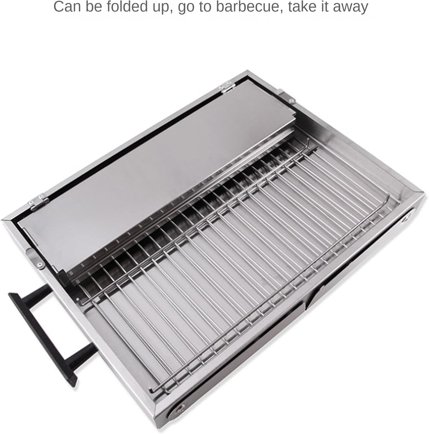 Portable Charcoal Grill Stainless Steel Folding Barbeque Grill Outdoor Indoor Charcoal Grill Portable for Camping BBQ Grill for Outdoor