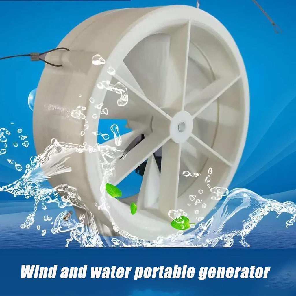 12V 25W Portable Dual Wind And Water Turbine Generator – USB Charger, Micro Hydroelectric Power Generator For Outdoor Camping And DIY Projects