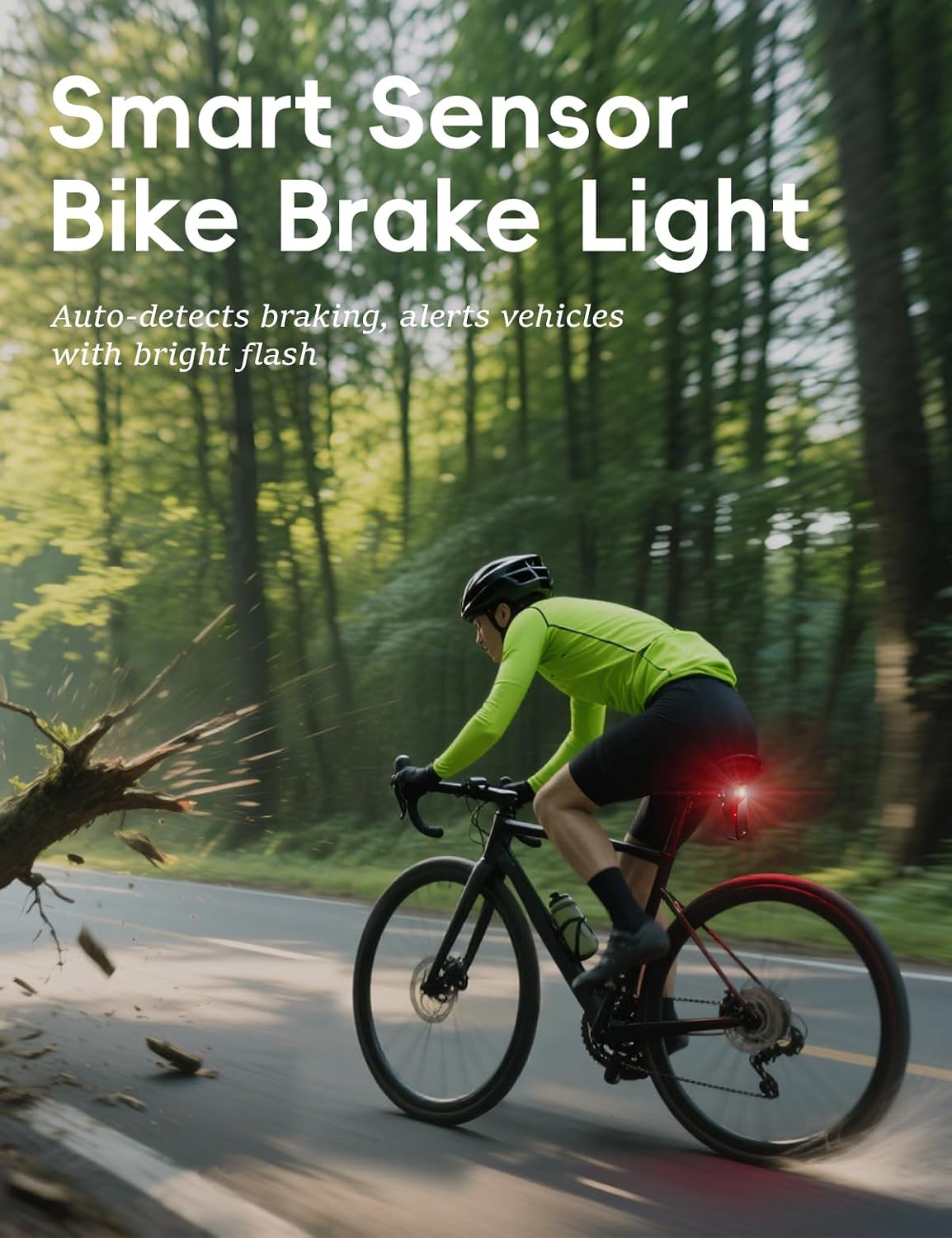 Ride-X9 Bike Radar Tail Light, Smart Rear Bike Light with 120° Lane-Level Vehicle Detection, Security Alerts & Auto Brake, USB-C Rechargeable, IP67 Waterproof, APP Display & Bike Computer Compatible
