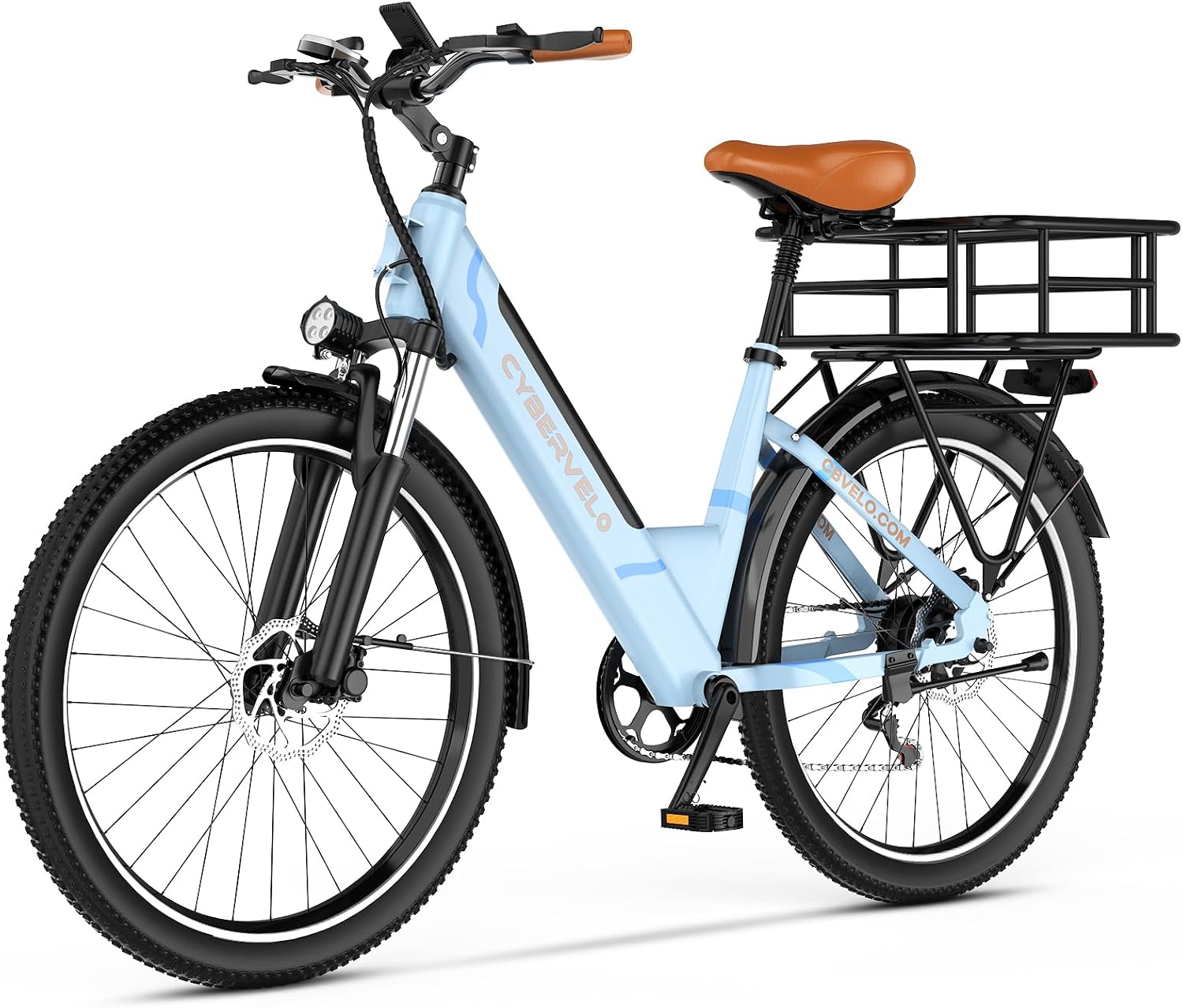 750 Peak Electric Bike for Adults,up 80 Miles Removable Battery Ebike, 26' Electric E Bike with 7-Speed,Adult Electric Bicycles for Commute Beach Snow White Womens All Terrain