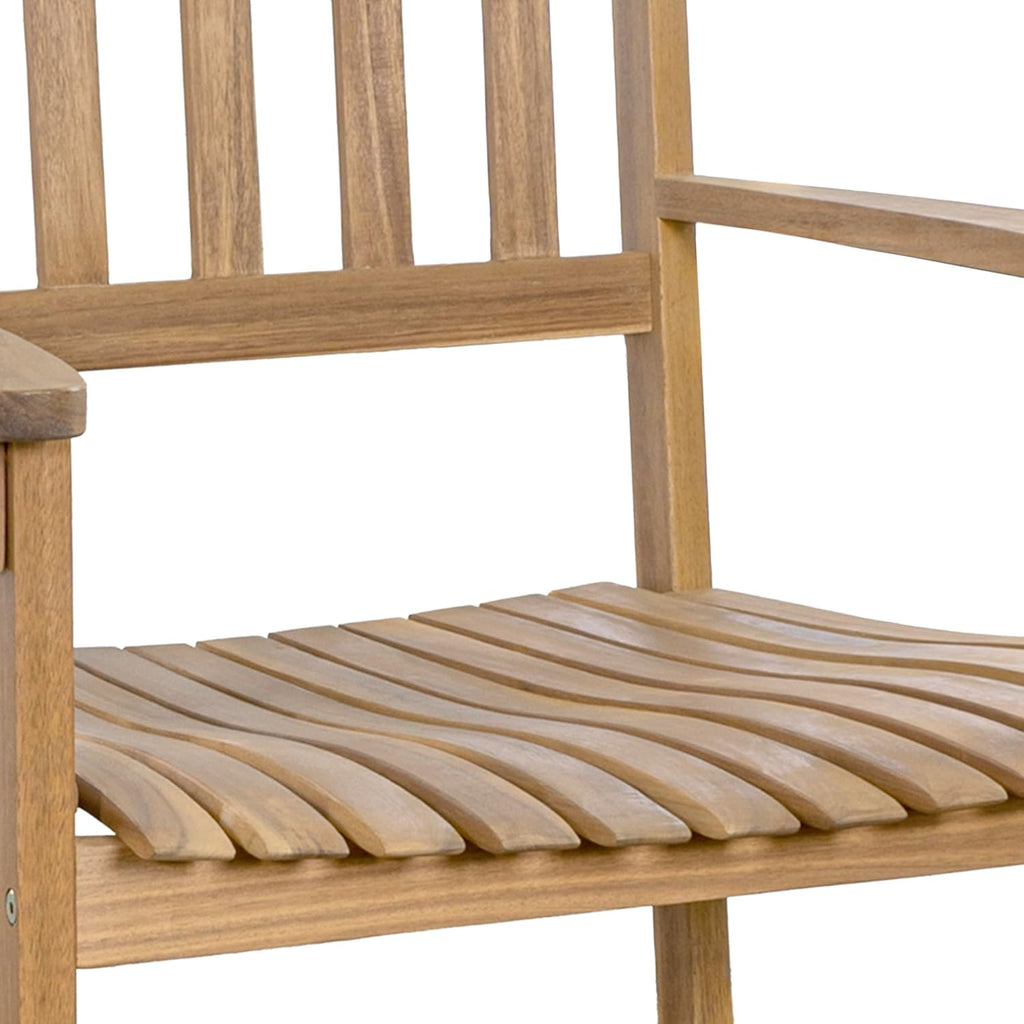 JONATHAN Y RCK300A Seagrove Farmhouse Classic Slat-Back 350-LBS Support Acacia Wood Outdoor Rocking Chair Traditional, Coastal, Cottage, Vintage, Shabby Chic, Teak Brown