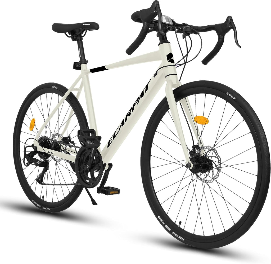 Road Bike, 700C Wheel City Commuter Bicycle, 16 Speed Drop Bar, Fast Acceleration, Racing Bike with Disc Brakes, with Light Weight Aluminum Alloy Frame, Sport Bike, Urban Adult Bicycle