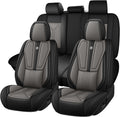 Car Seat Cover for Hyundai Santa Cruz 2022-2025,Waterproof Seat Protector Vehicle，Leather Seat Cover for Car Seat Cushions Automotive Seat Protector (Full Set,Black&Gray)