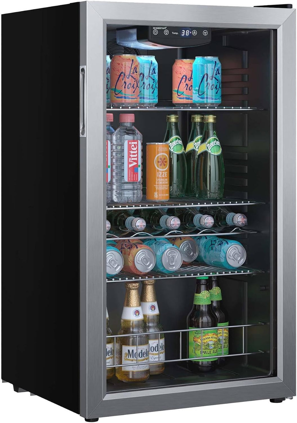 EdgeStar BWC121 19 Inch Wide 105 Can Capacity Extreme Cool Beverage Center - Stainless Steel