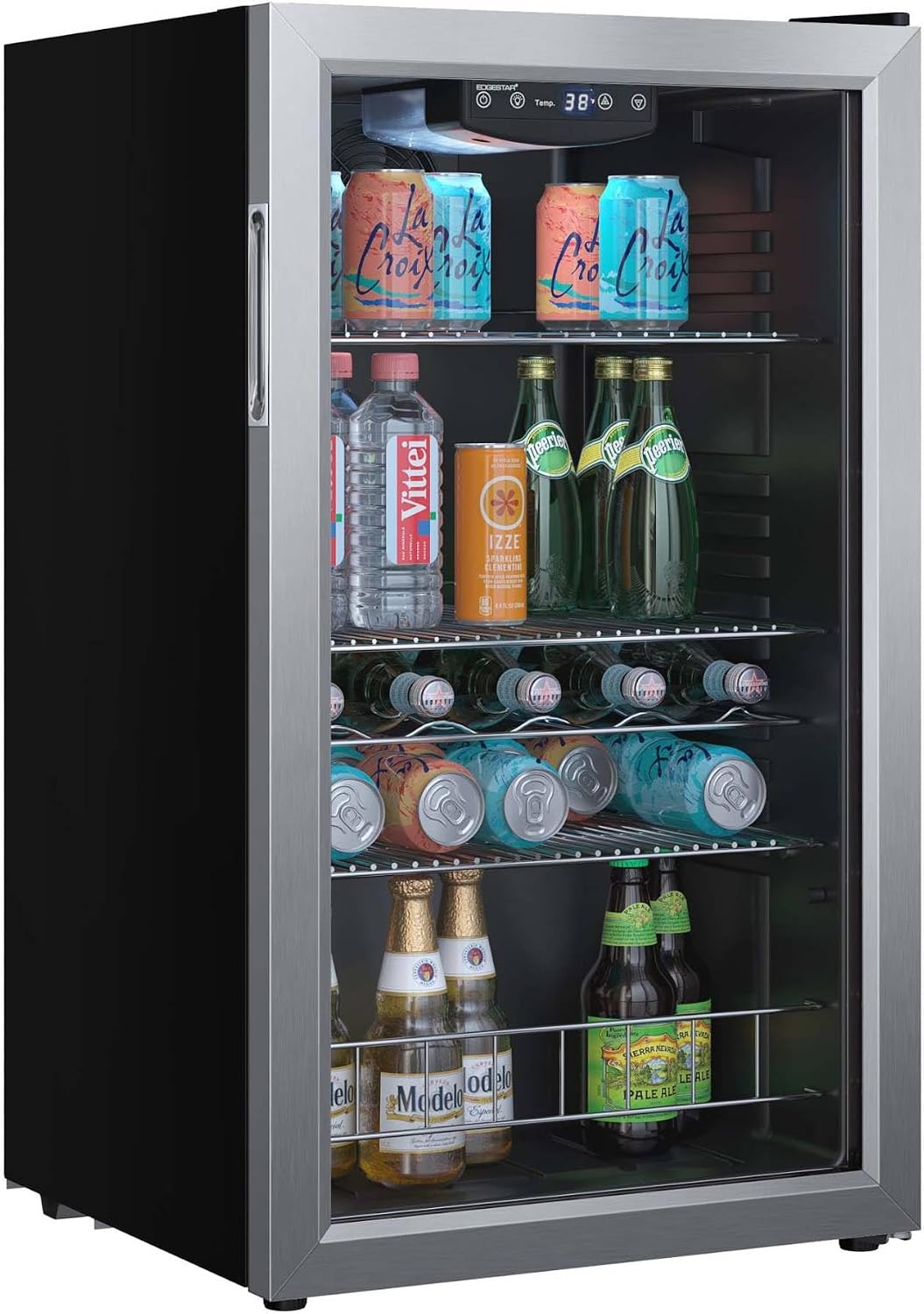 EdgeStar BWC121 19 Inch Wide 105 Can Capacity Extreme Cool Beverage Center - Stainless Steel