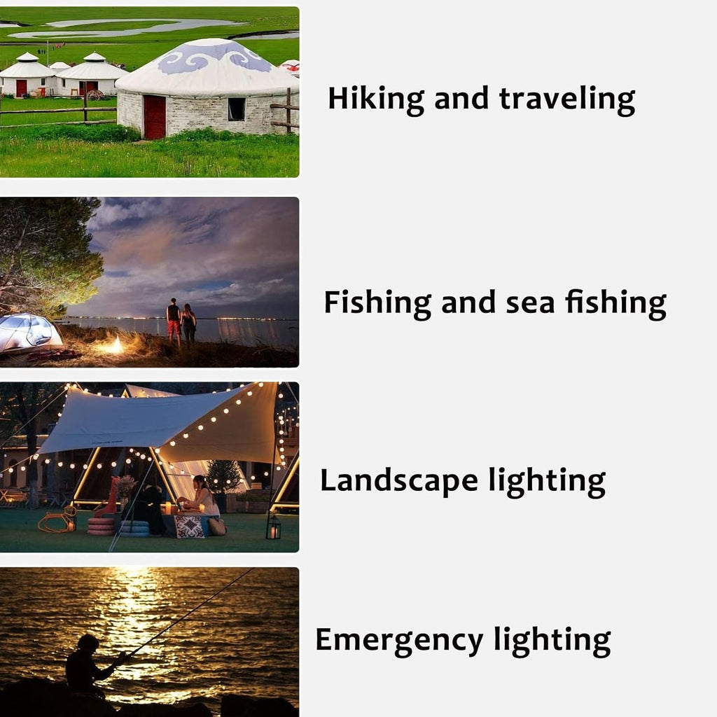 30w Portable Wind Turbine Generator Backup Wind Power Supply With LED Light For Home Power Storage, Camping And Travel