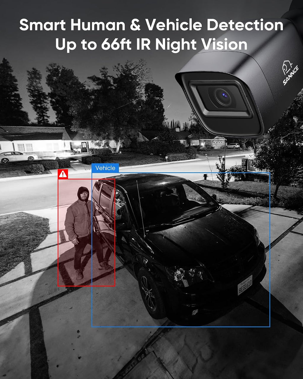 SANNCE 8CH 1080P Security Camera System DVR and 4x2.0MP Indoor Outdoor IP66 Weatherproof Bullet CCTV Cameras with IR 100ft Night Vision LEDs, Easy Remote Access,Home Surveillance System(1TB HDD)