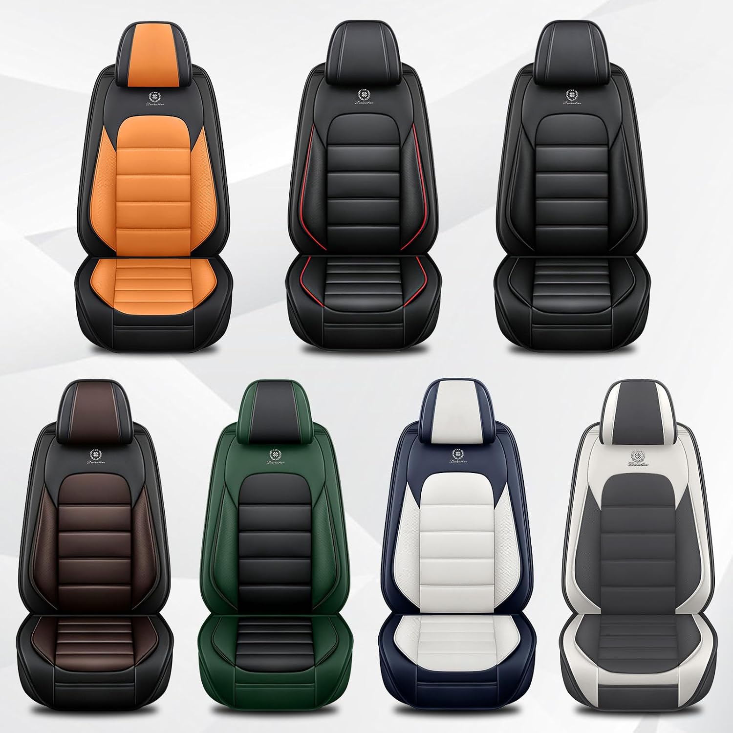 Car Seat Cover Fit for Rivian R1T 2022-2025,Compatible Airbag Non-Slip Waterproof Seat Cover,Car Seat Protector Premium Interior (Standard 2 Seats,Black Orange)