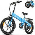 Axiniu 20' Folding Electric Bike丨850W Electric Bikes for Adults丨48V 13Ah Portable Battery丨48.5Lbs Lightweight Folding E-Bike丨60 Miles Range丨25mph Speed - Class 2 Fat TIre Ebike