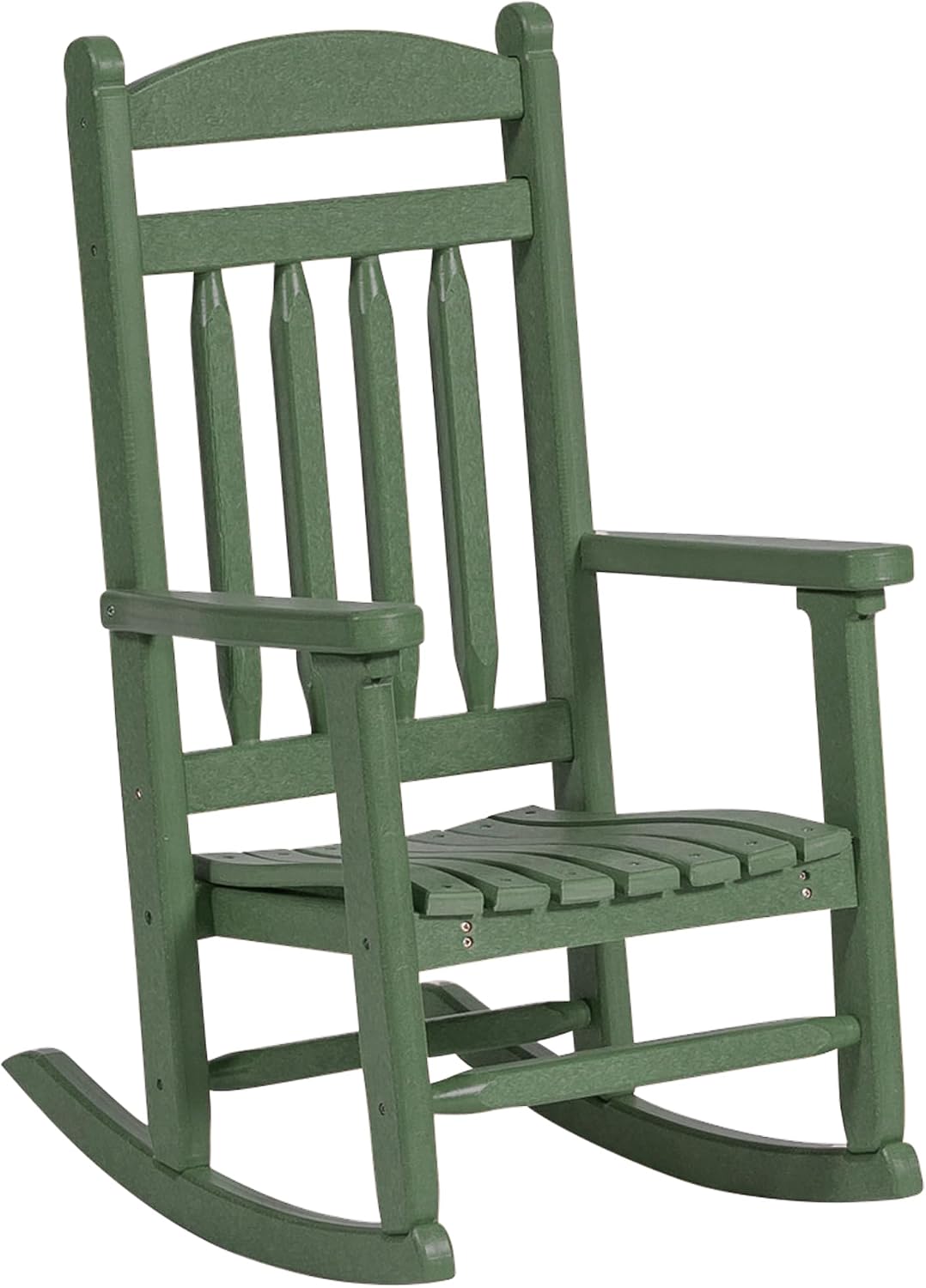 DutchCrafters Kids Porch Rocking Chair, Toddler Rocker for Ages 2-6, Kids Plastic Patio Set Rocking Chair Indoor or Outdoor Playhouse Accessories - Amish Made in USA (Green)