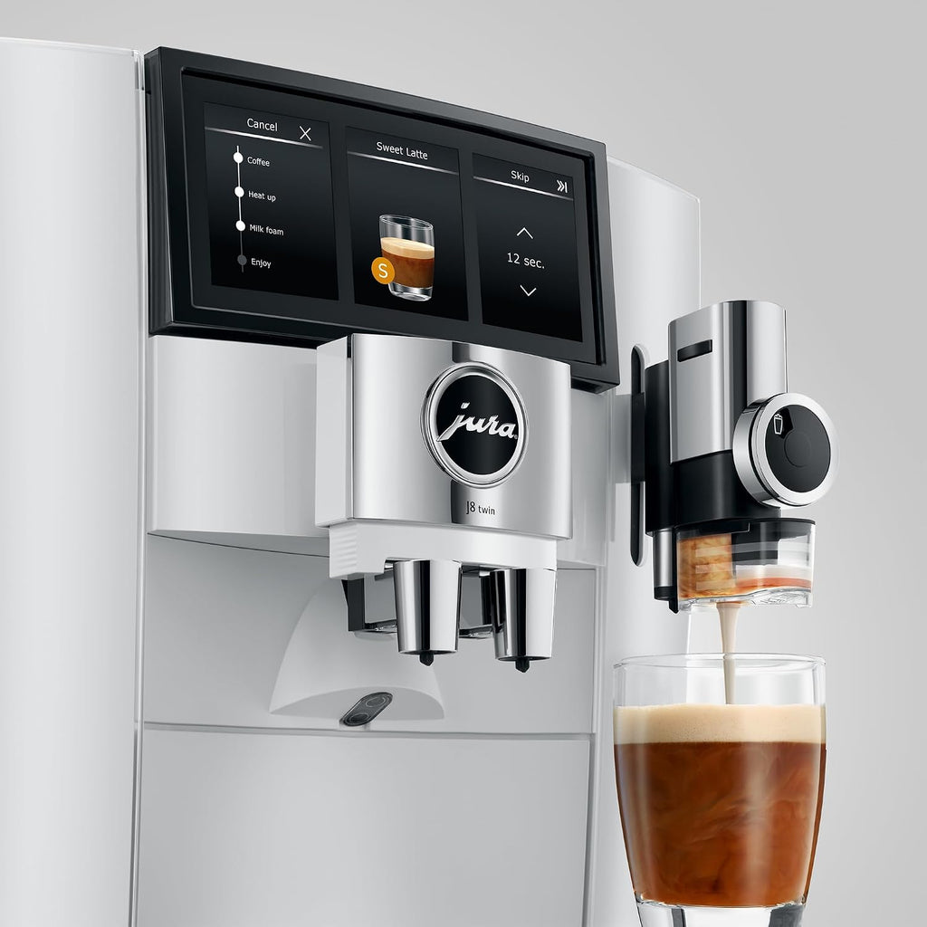 Jura J8 twin Diamond White Automatic Coffee Machine